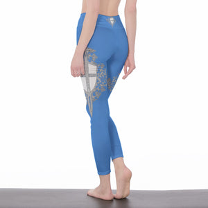 All-Over Print Women's High Waist Leggings | Side Stitch Closure