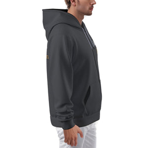 All-Over Print Zip Up Hoodie With Pocket